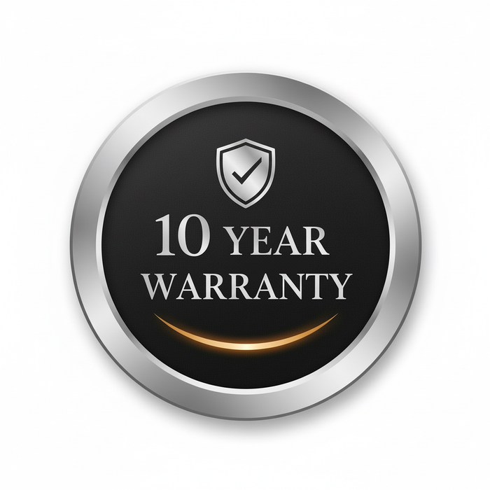 10 Year Warranty Badge - White Background