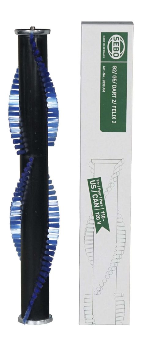 SEBO 15-inch Brush Roller for G2 and ET-2 Power Nozzle — Part #2838AM