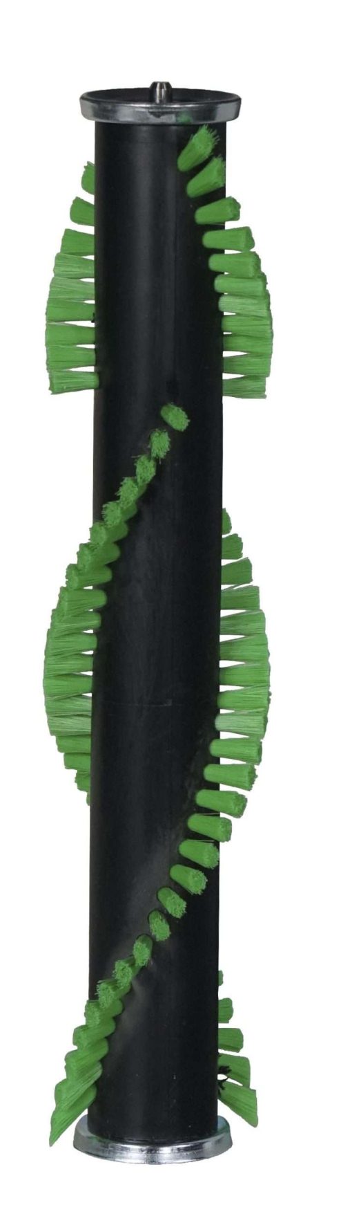 A SEBO vacuum cleaner attachment with a green soft brush roller on a black shaft.