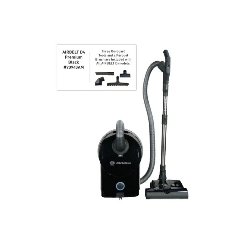SEBO AIRBELT D4 Premium Onyx Canister Vacuum Cleaner 90940AM