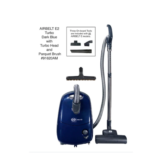 SEBO AIRBELT E2 Turbo Canister Vacuum Dark Blue 91620AM + FREE Gift $150 Value