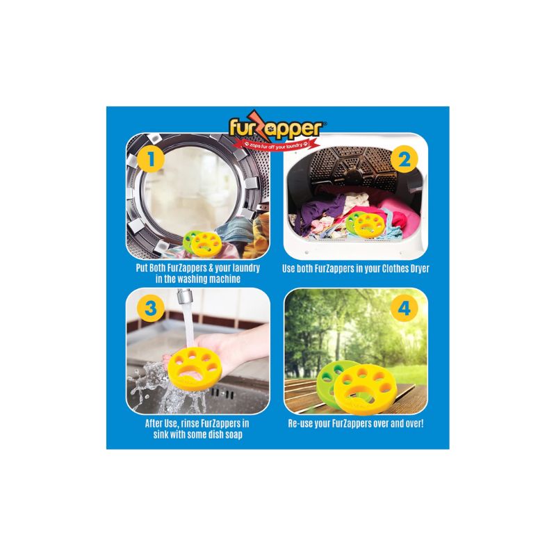 Fur Zapper Pet Hair and Fur Remover 2 Pack