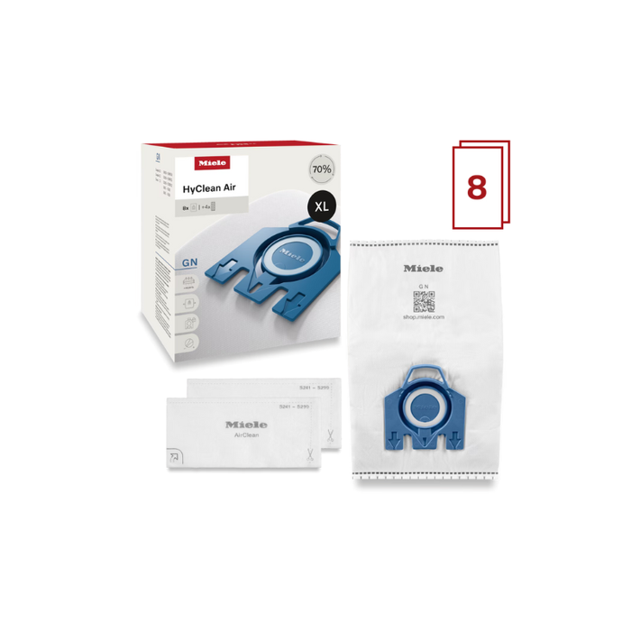Miele Genuine Type GN HyClean Dustbags 8 Pack **NEW**