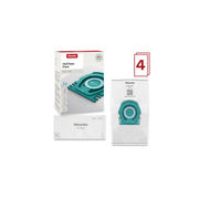 Miele HyClean Pure vacuum cleaner bags packaging on a white background
