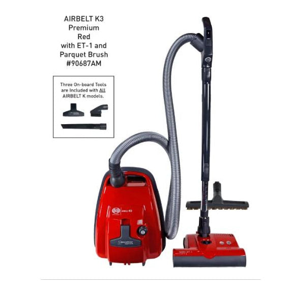 SEBO AIRBELT K3 Canister Vacuum Cleaner with ET-1 Power Head