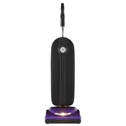 Black and purple vacuum cleaner on a white background