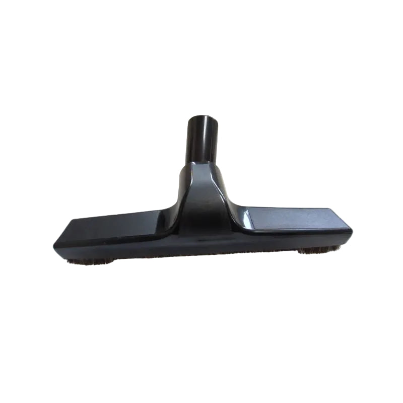 Black vacuum brush head on a white background