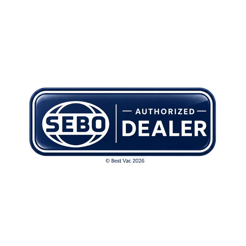 SEBO Authorized Dealer logo on a white background