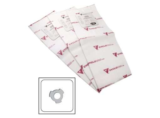 Cyclo Vac Heavy Duty Electrostatic Bags 3 Pack Long TDSAC93C replaces TDSAC53C